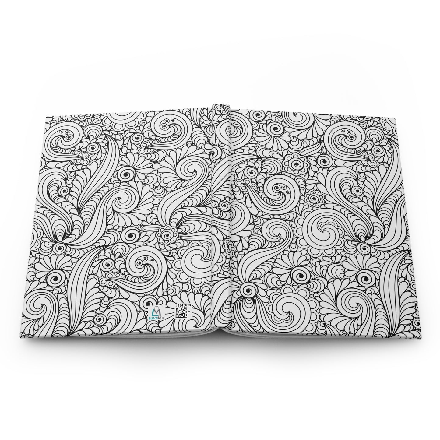 Beautiful Everyday Journaling - Self Love - Black and White Doodles - Paisley Abstract - Hardcover Journal Matte