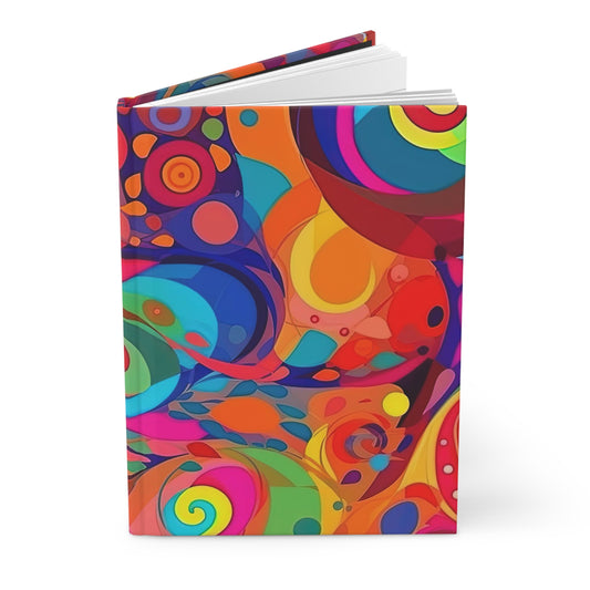Vibrant Multicolor Abstract - Hardcover Lined Journal Matte