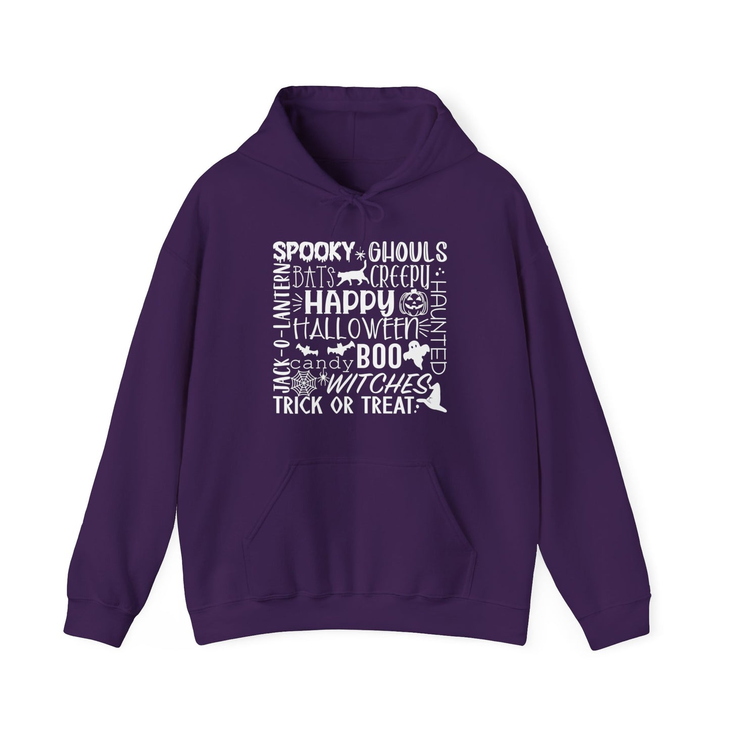 Halloween - Trick or Treat - Boo - Ghost - Pumpkin - Candy - Unisex Heavy Blend Hooded Sweatshirt