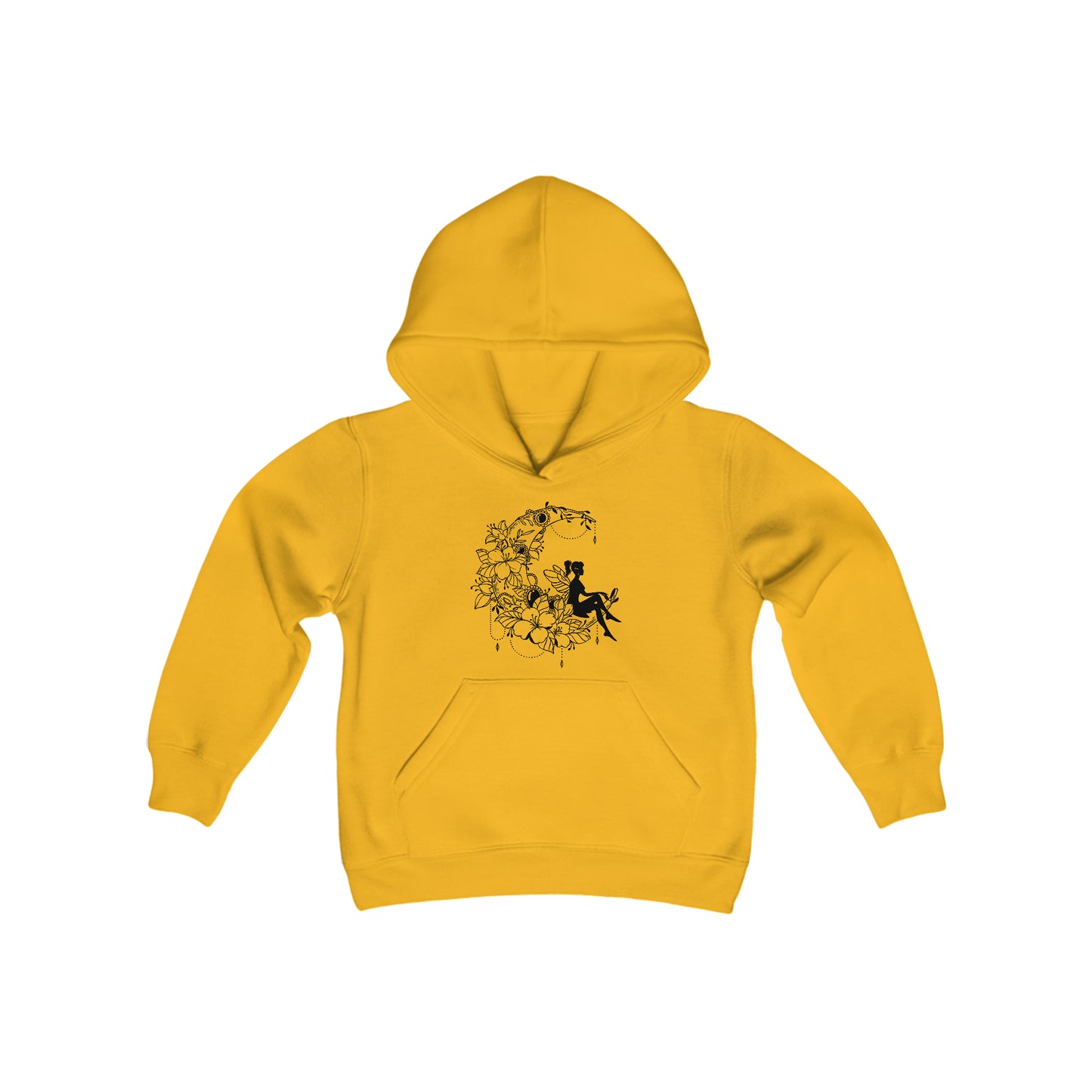 Fairy Sitting on Moon - Believe in Yourself - Self Love - Self Acceptance - Inspire - Youth Heavy Blend Hooded Sweatshirt