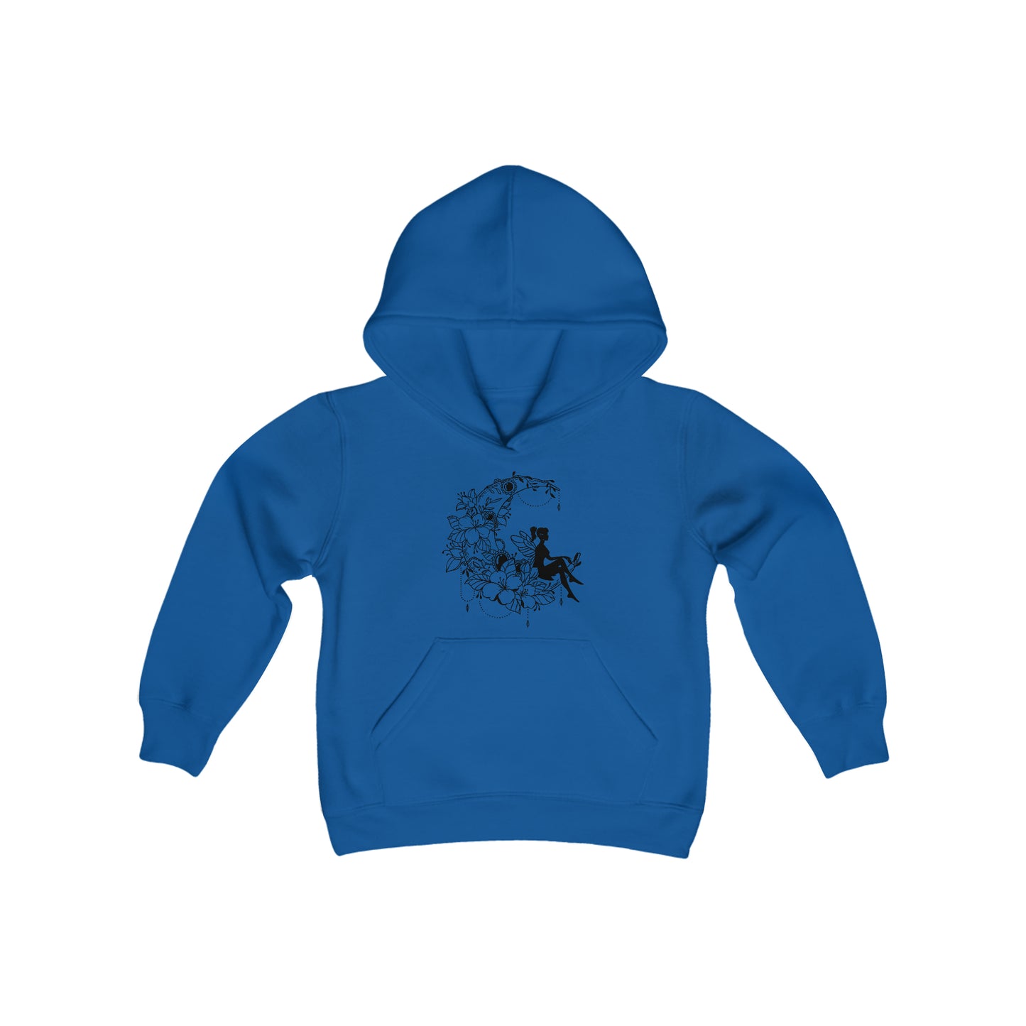 Fairy Sitting on Moon - Believe in Yourself - Self Love - Self Acceptance - Inspire - Youth Heavy Blend Hooded Sweatshirt