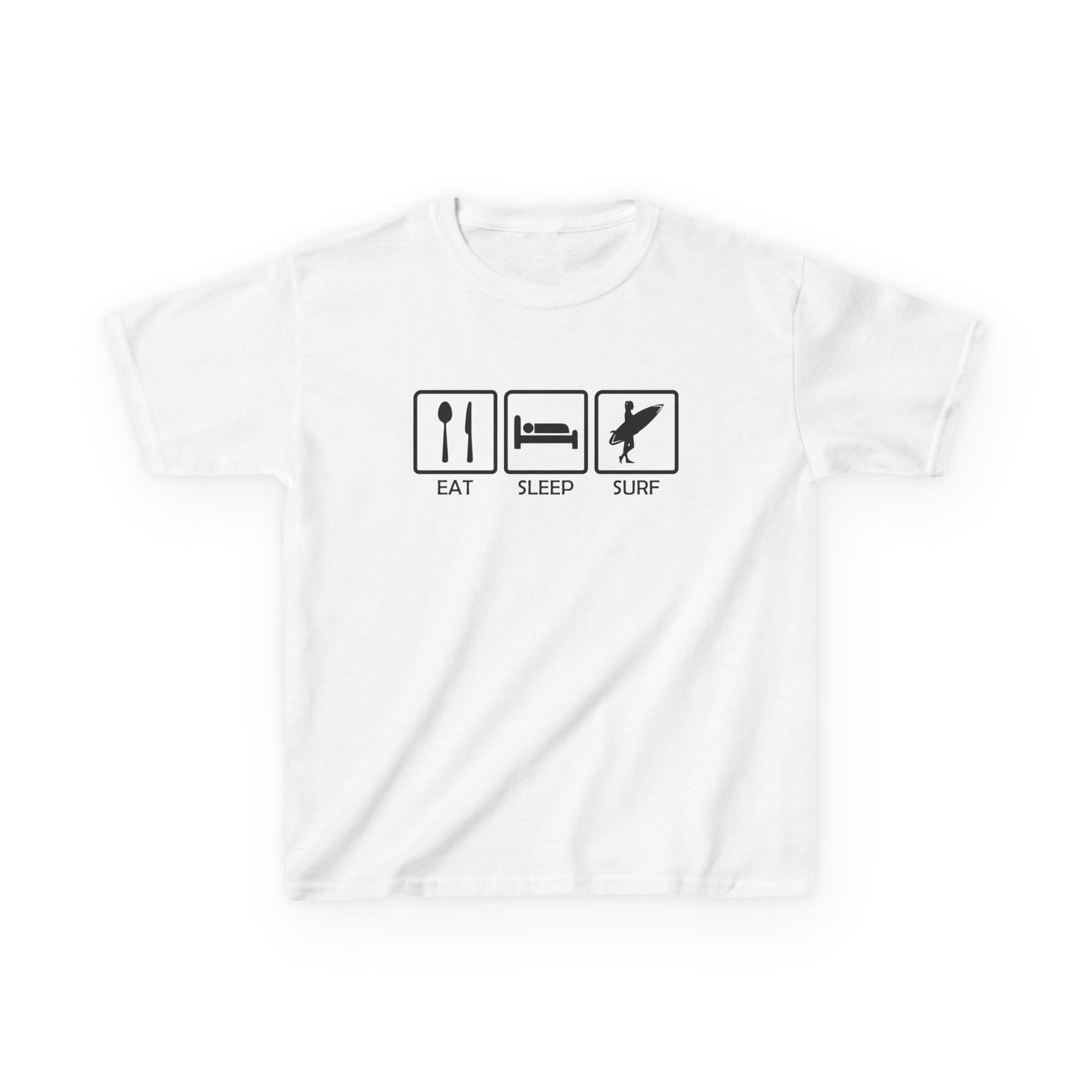 Eat, Sleep, Surf - Kids Heavy Cotton Tee