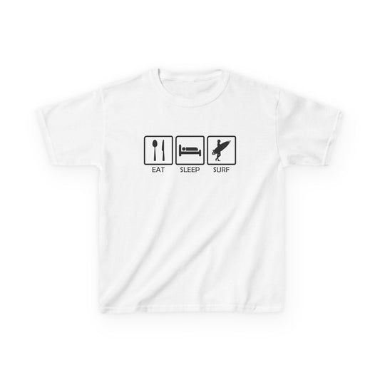 Eat, Sleep, Surf - Kids Heavy Cotton Tee