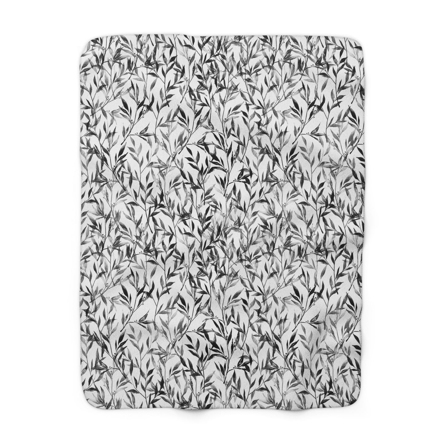 Black Watercolor 3 - Sherpa Fleece Blanket