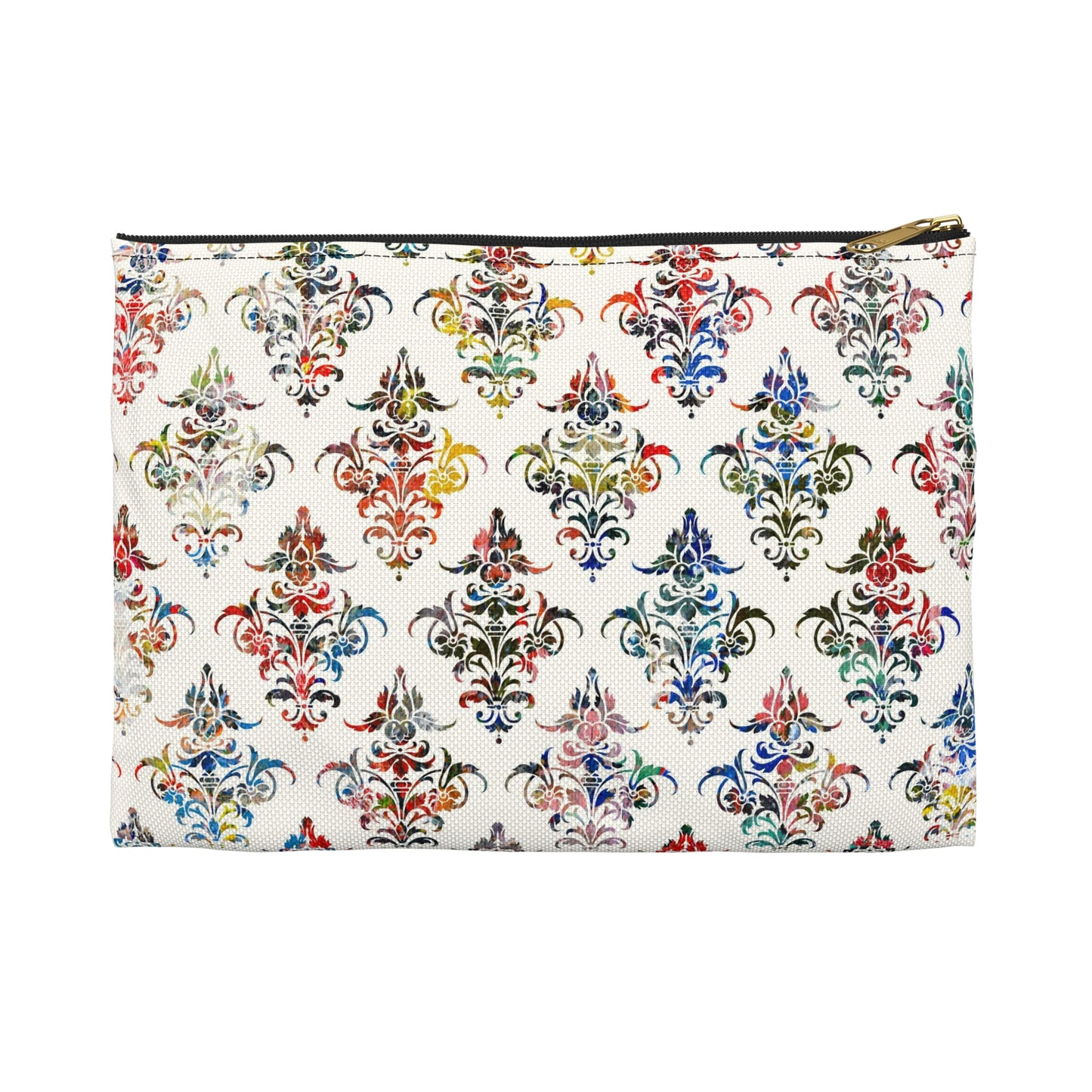 Rainbow Damask - Accessory Pouch / Makeup Case / Travel Pouch / Pencil Case / Art Case