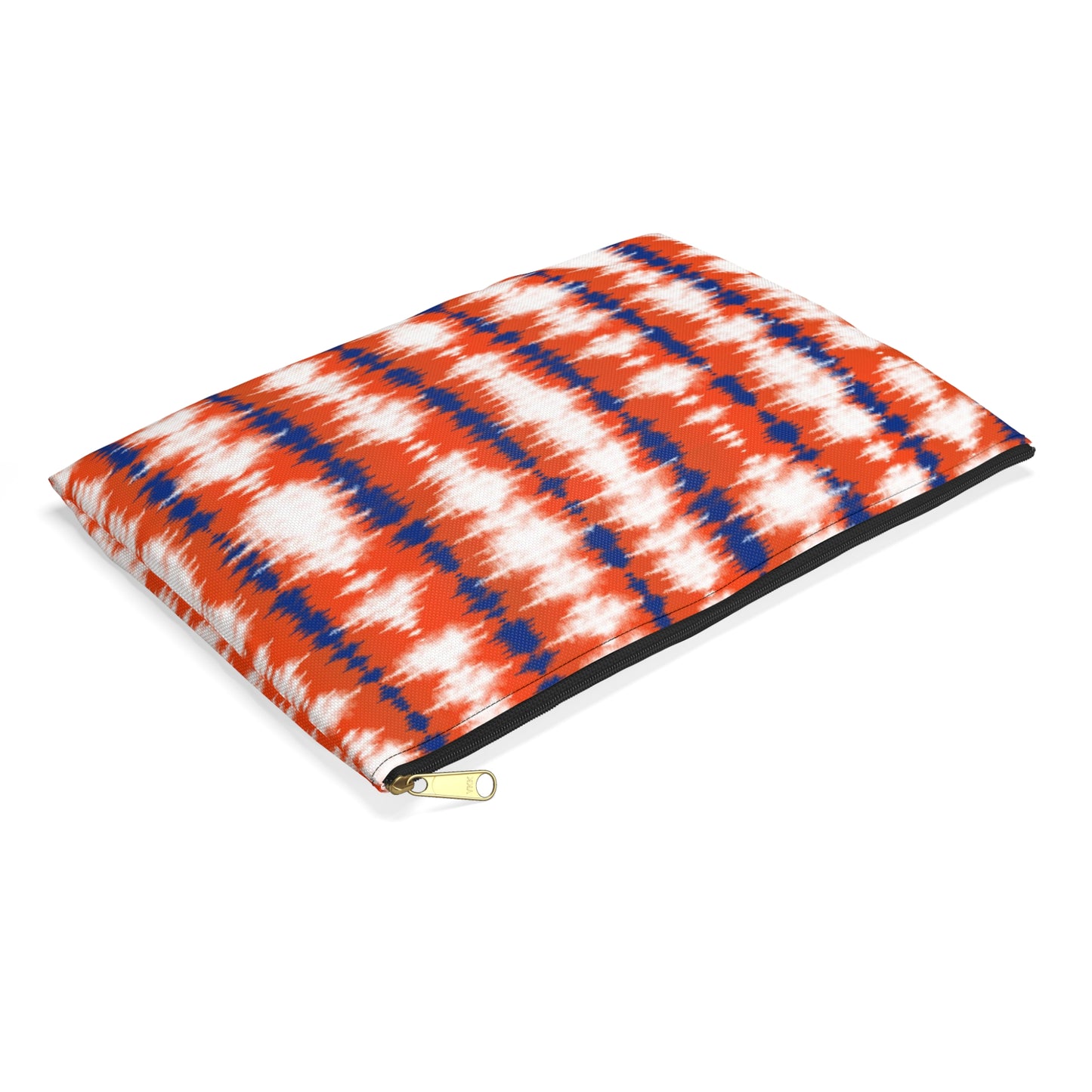 Orange and Blue Tie Dye - Accessory Pouch / Makeup Case / Travel Pouch / Pencil case / Art Case