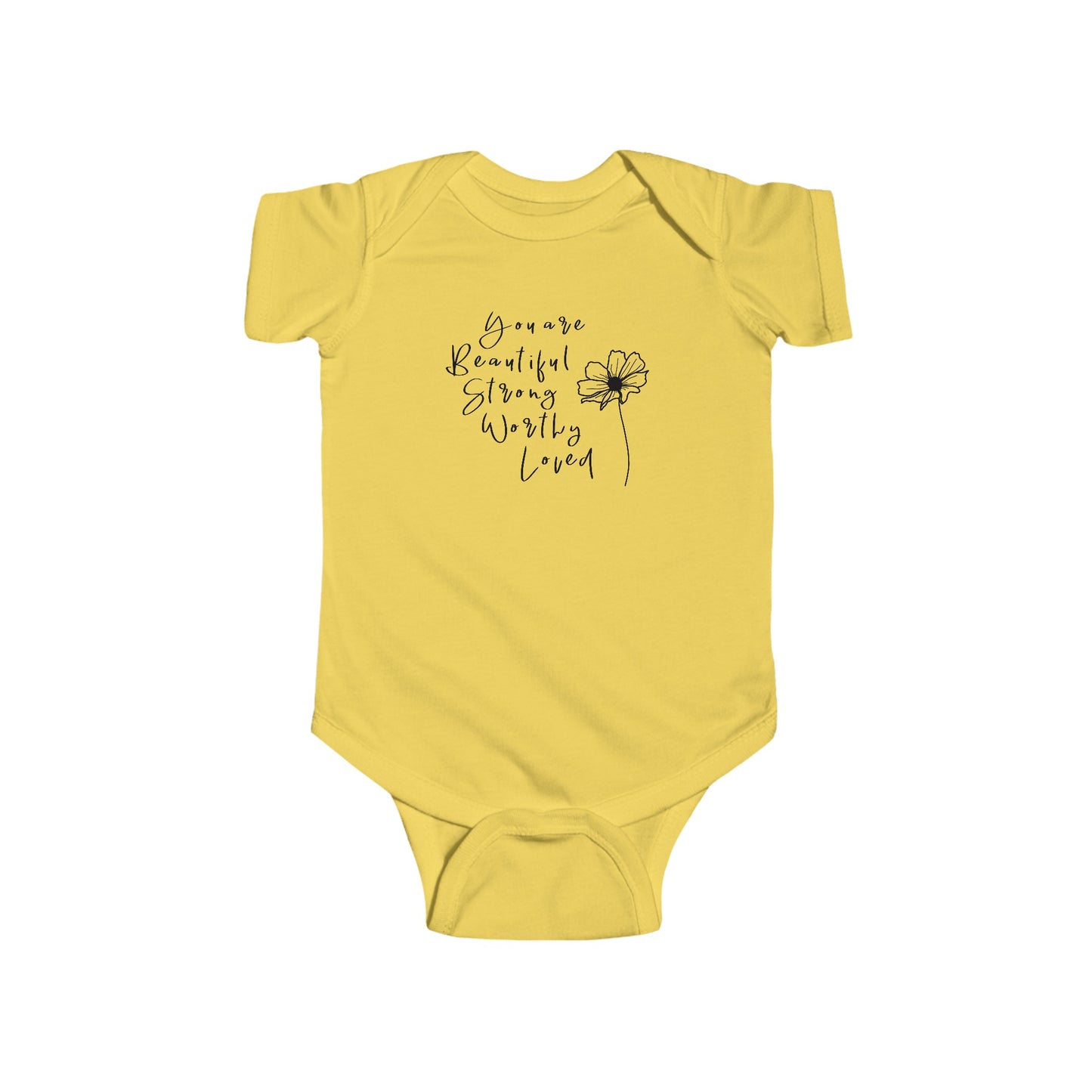 Beautiful, Strong, Worthy, Loved - Infant Fine Jersey Bodysuit