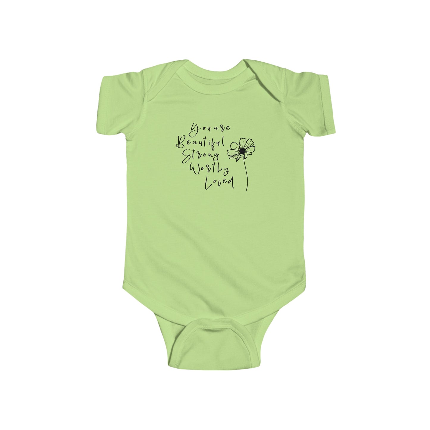 Beautiful, Strong, Worthy, Loved - Infant Fine Jersey Bodysuit