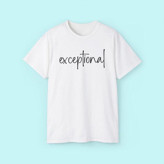 “Exceptional” Empowerment Tee - Strength & Mental Health Awareness Short Sleeve Shirt