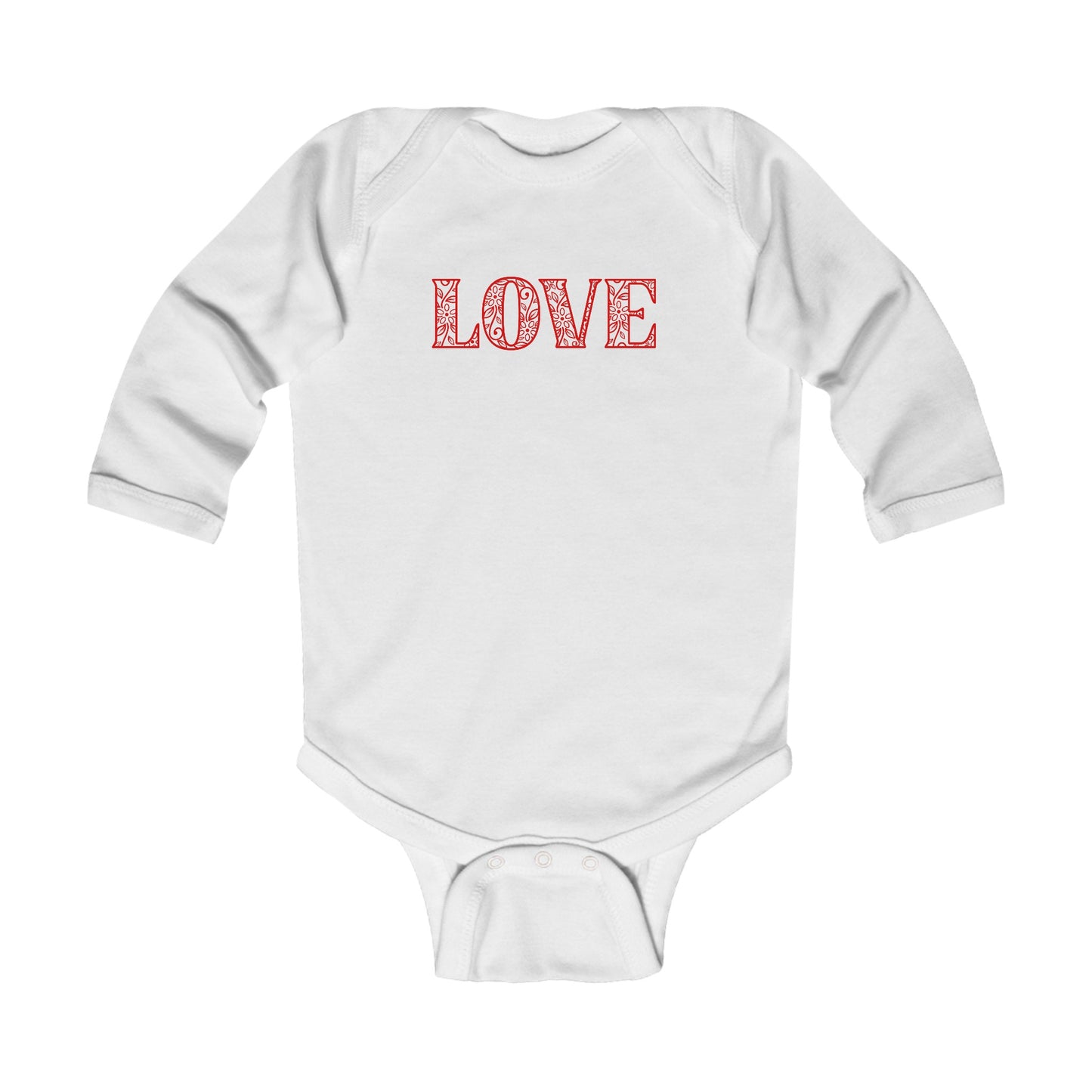 LOVE - Garden Stencil - Infant Long Sleeve Bodysuit