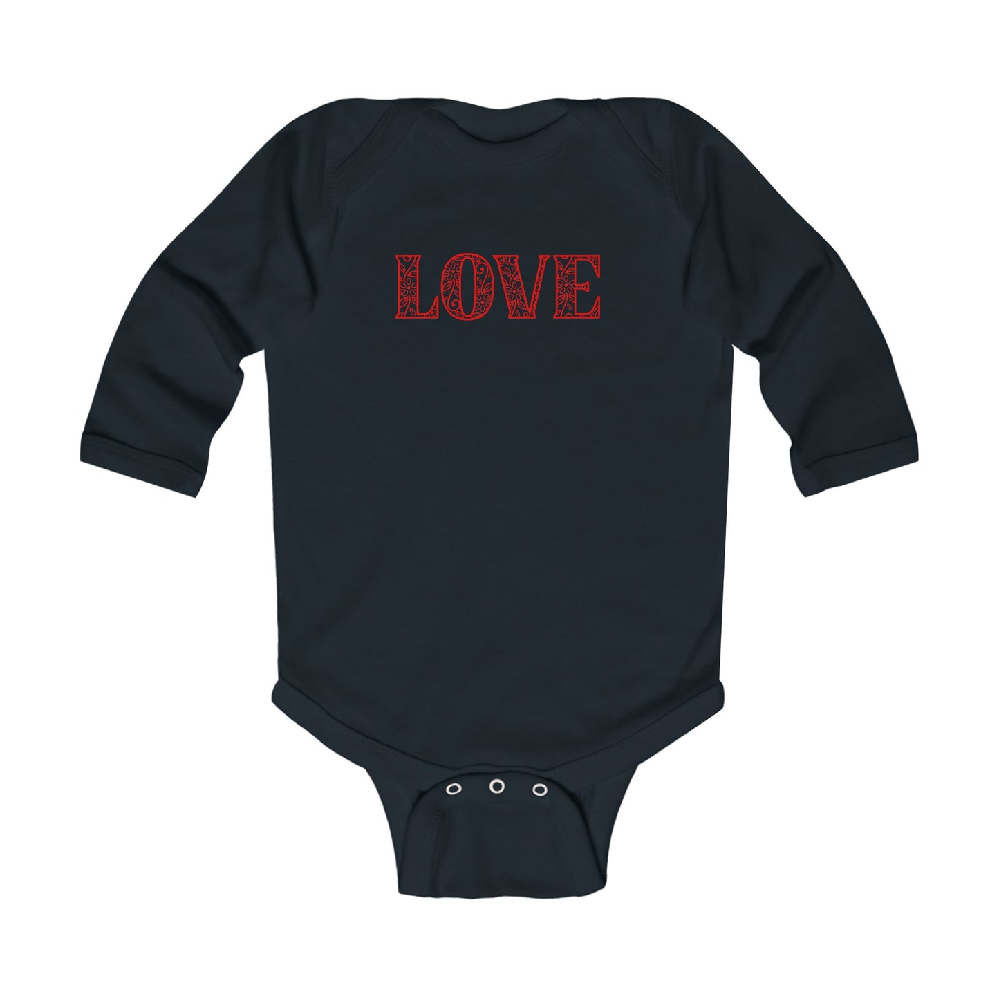 LOVE - Garden Stencil - Infant Long Sleeve Bodysuit