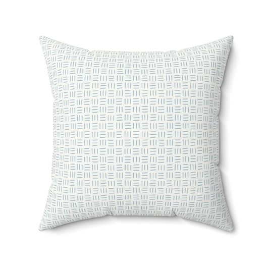 Light Blue Boho Pattern 3 - Faux Suede Square Pillow