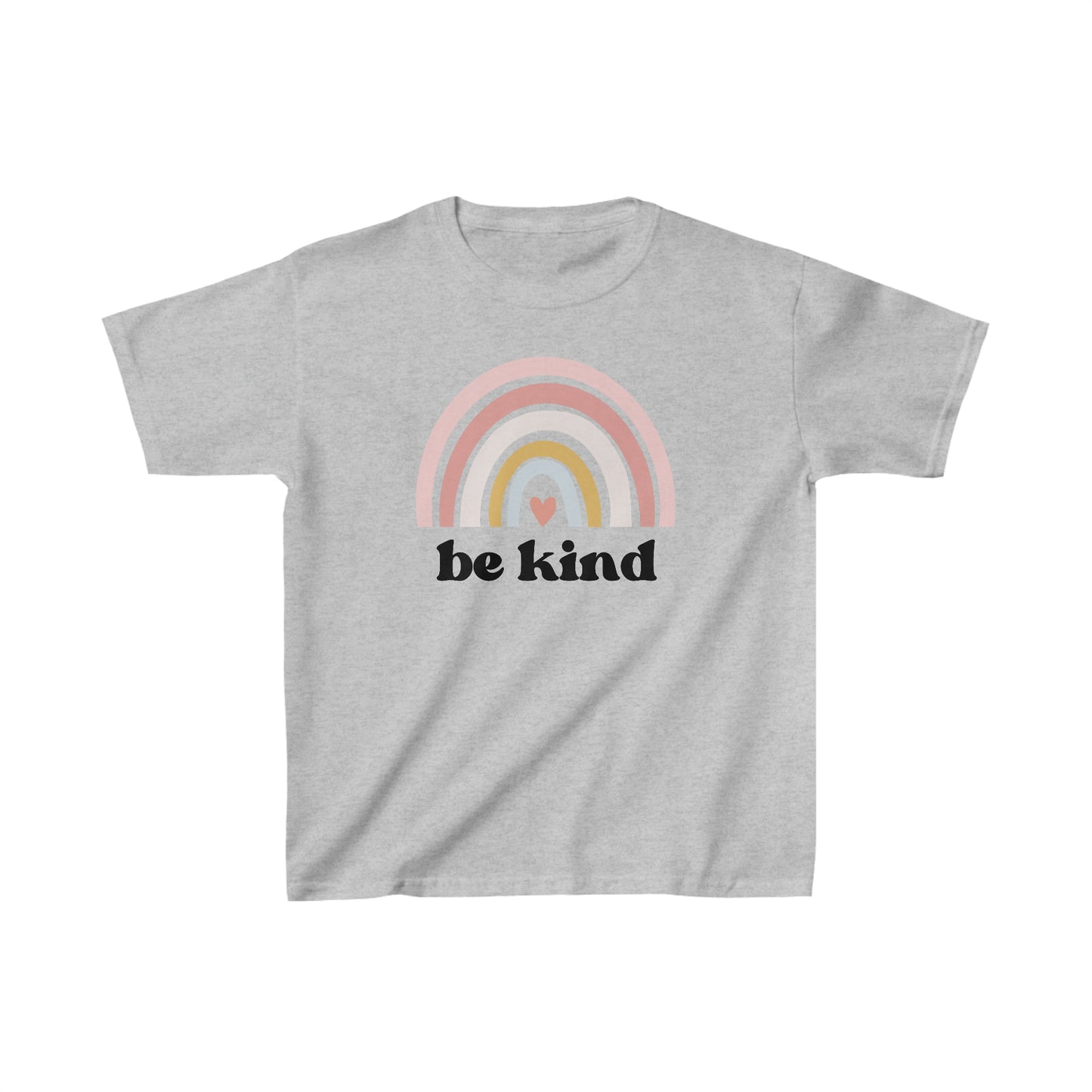 Be Kind - Mental Health Rainbow - Kids Heavy Cotton Tee