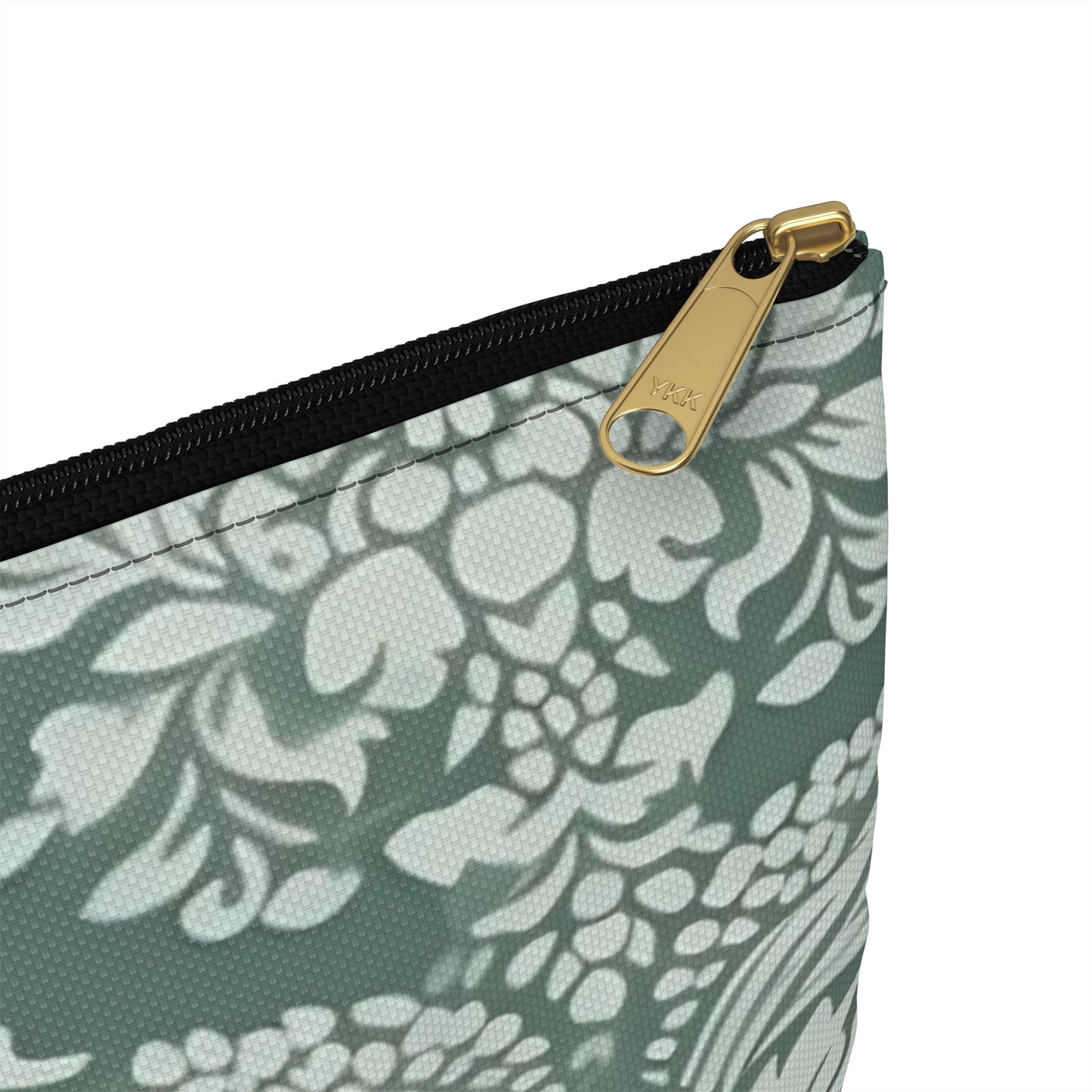 Vintage Green Damask 14 - Accessory Pouch / Makeup Case / Travel Pouch / Pencil case / Art Case