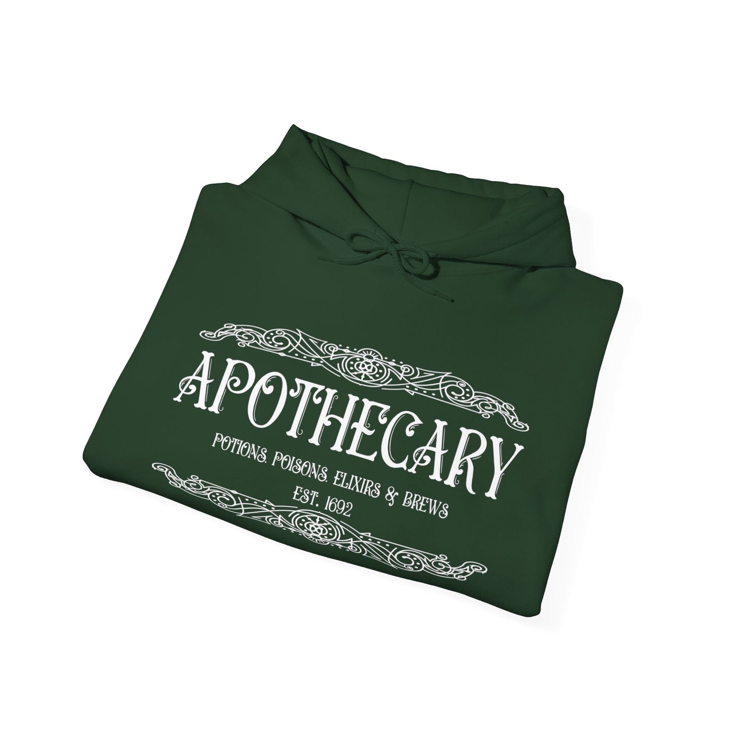Halloween - Apothecary - Poisons - Potions - Elixirs - Brews - Est 1692 - Trick or Treat - Vintage - Unisex Heavy Blend™ Hooded Sweatshirt