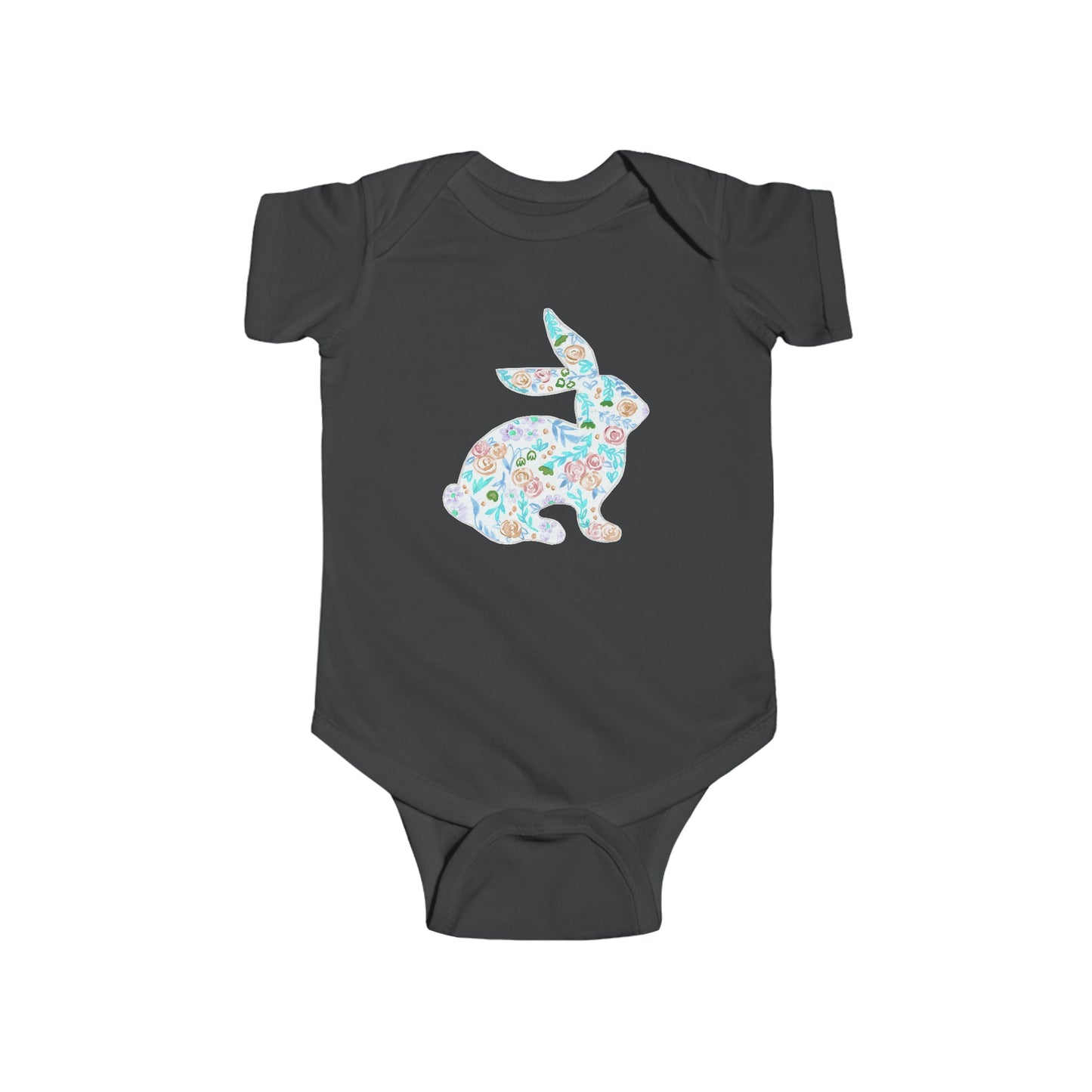 Watercolor Doodle Bunny - Infant Fine Jersey Bodysuit