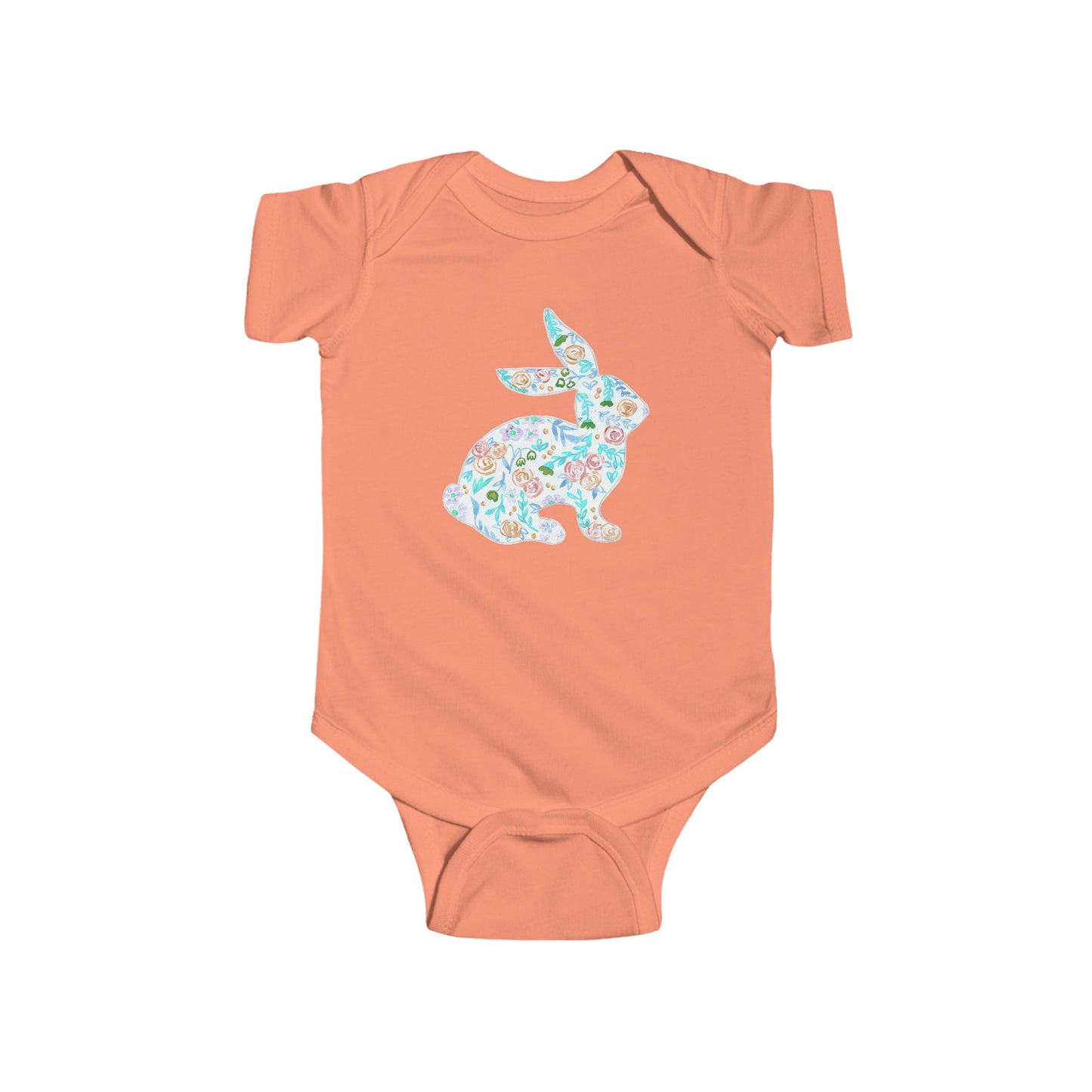 Watercolor Doodle Bunny - Infant Fine Jersey Bodysuit