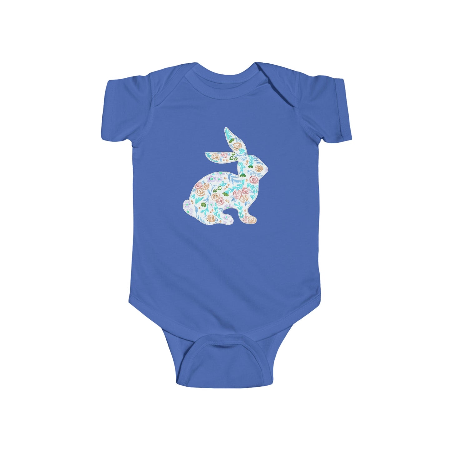 Watercolor Doodle Bunny - Infant Fine Jersey Bodysuit