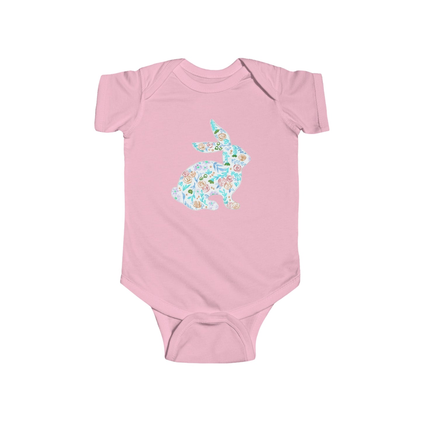 Watercolor Doodle Bunny - Infant Fine Jersey Bodysuit