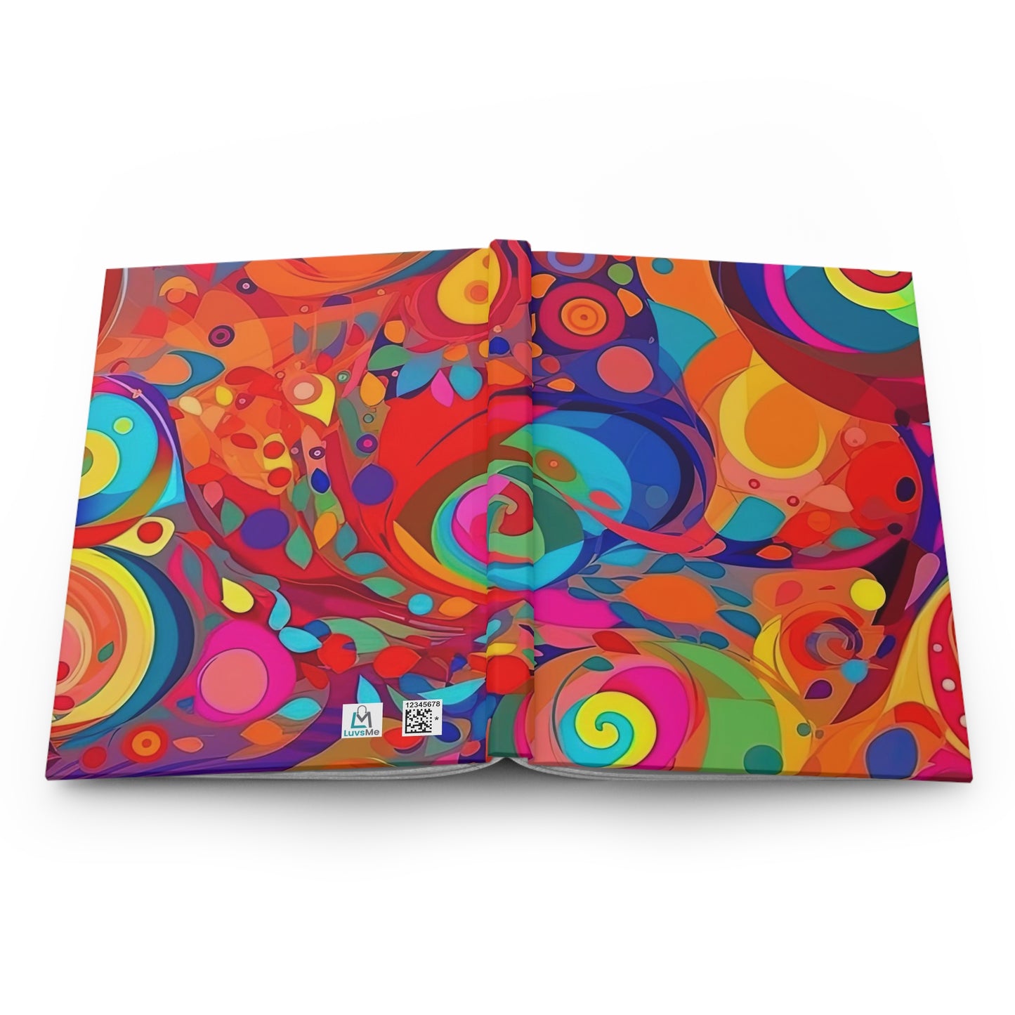 Vibrant Multicolor Abstract - Hardcover Lined Journal Matte