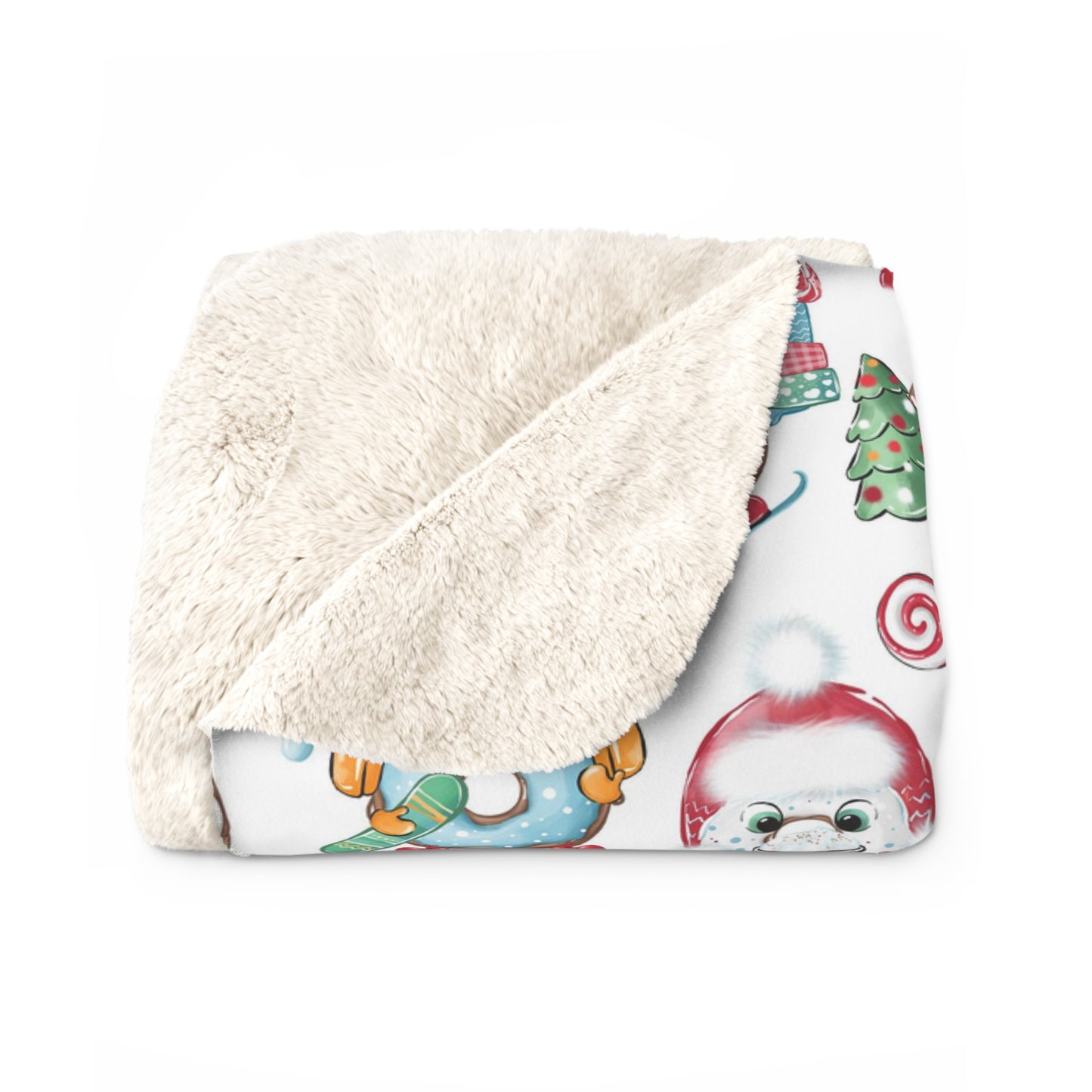 Christmas Doughnuts - Funny Christmas - Sherpa Fleece Blanket