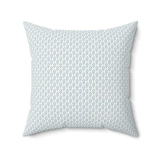 Light Blue Boho Pattern 2 - Faux Suede Square Pillow