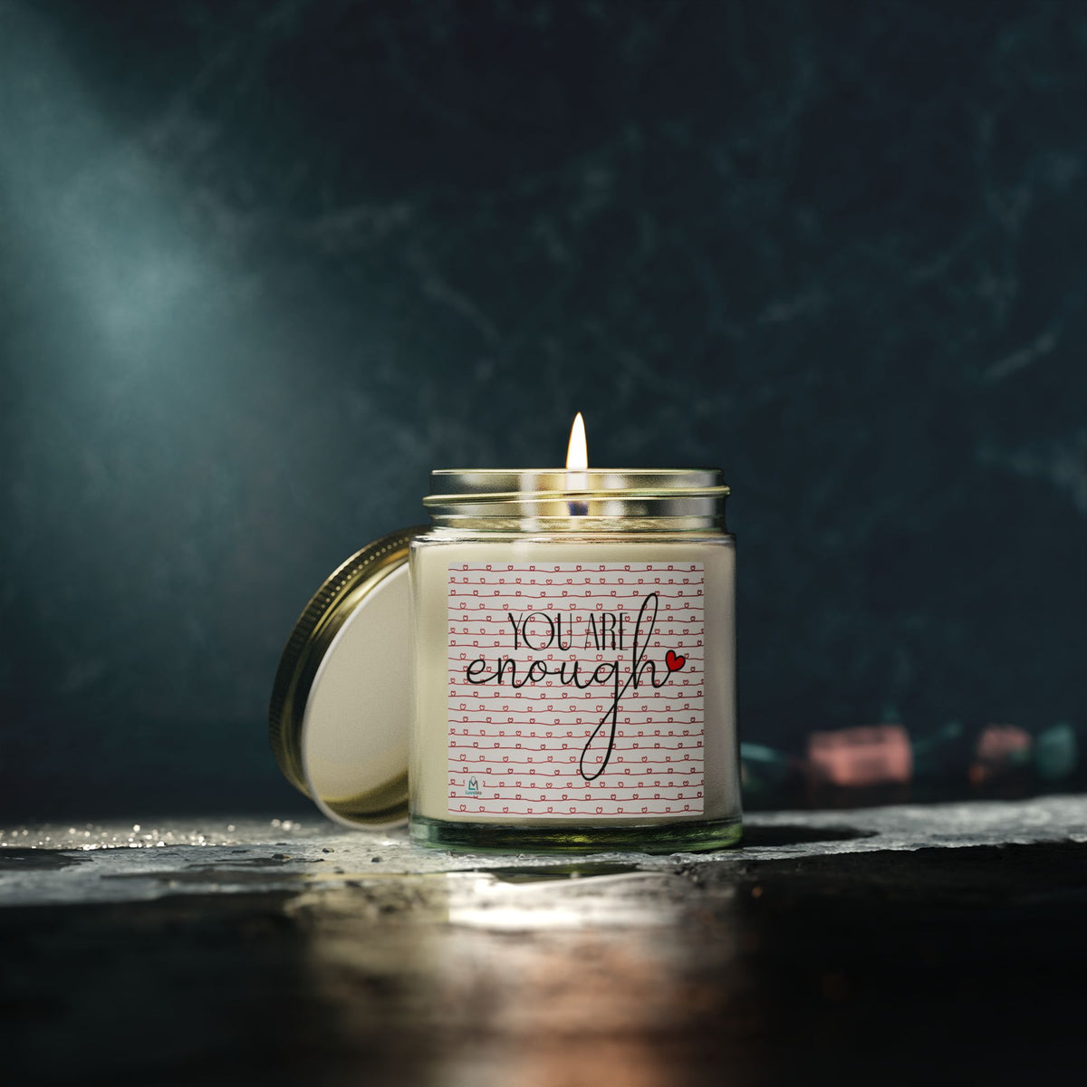 You are Enough - Motivational Scented Candle - Coconut Apricot Wax (4oz, 9oz)