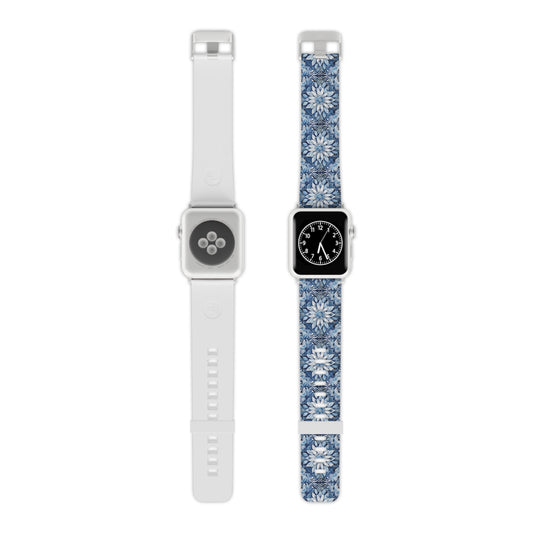 Blue and White Flower - Watch Band for Apple Watch