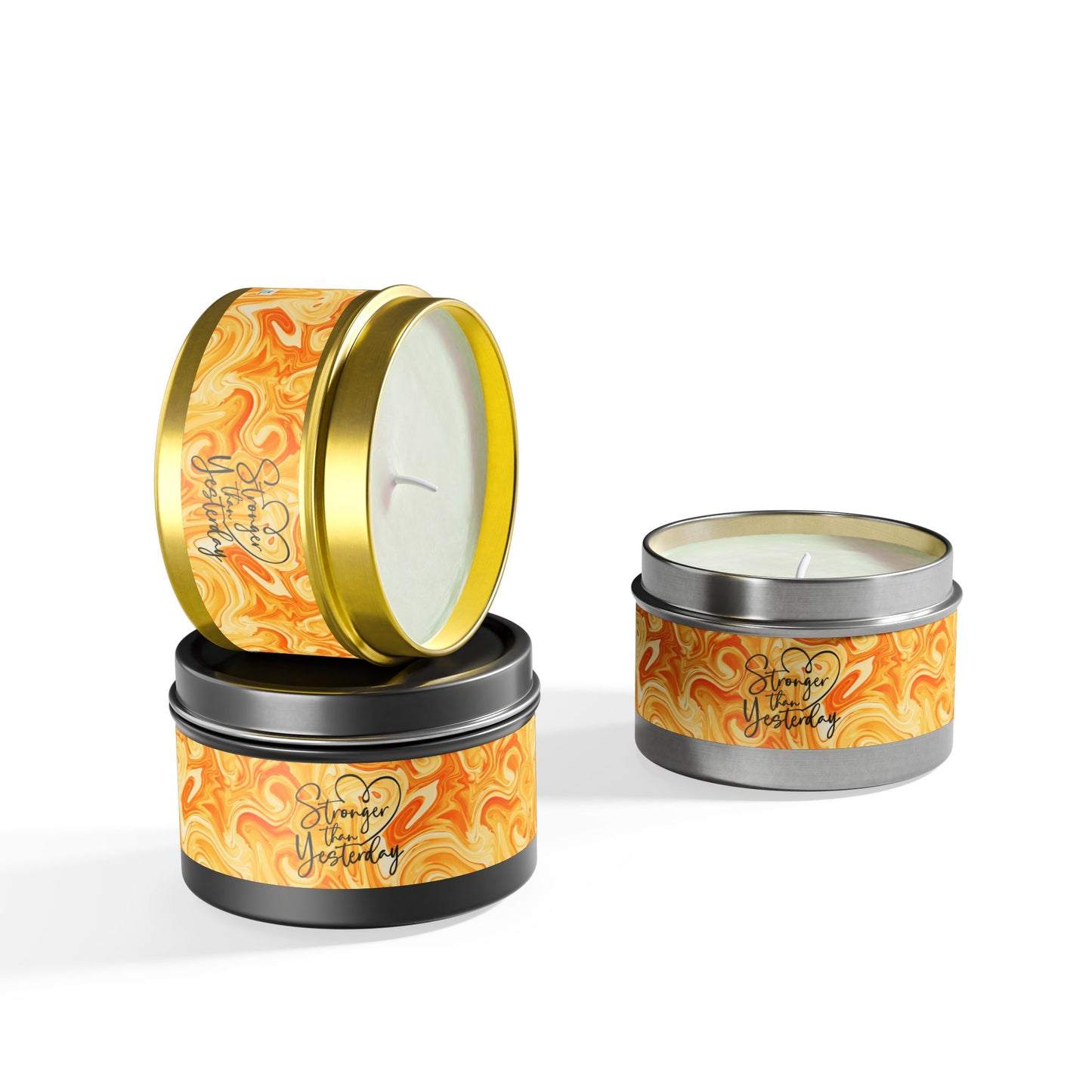 Stronger than Yesterday - Inspirational - Mindfulness & Self-Care - Scented Tin Candle