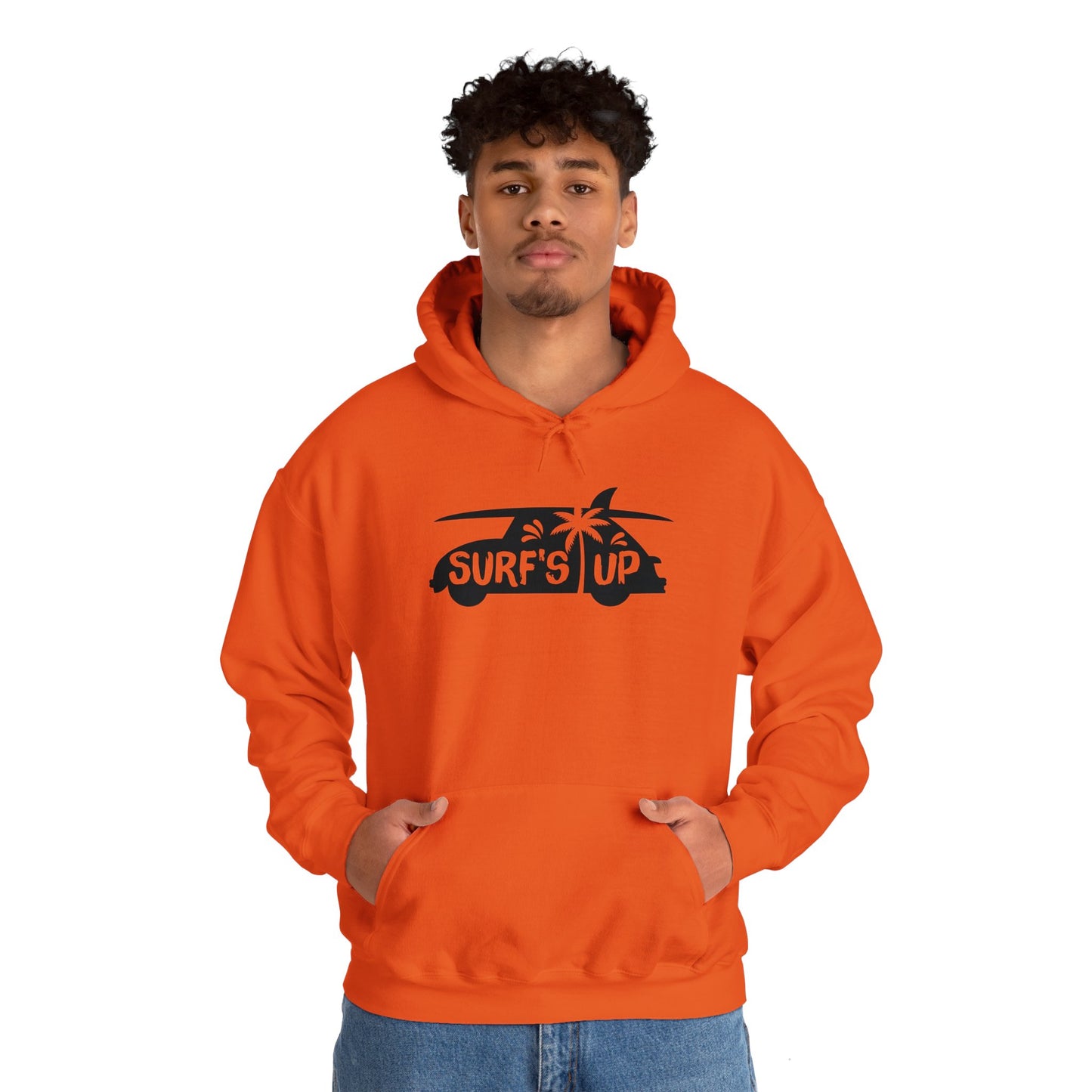Unisex Heavy Blend Hooded Sweatshirt - Surf's Up Silhouette