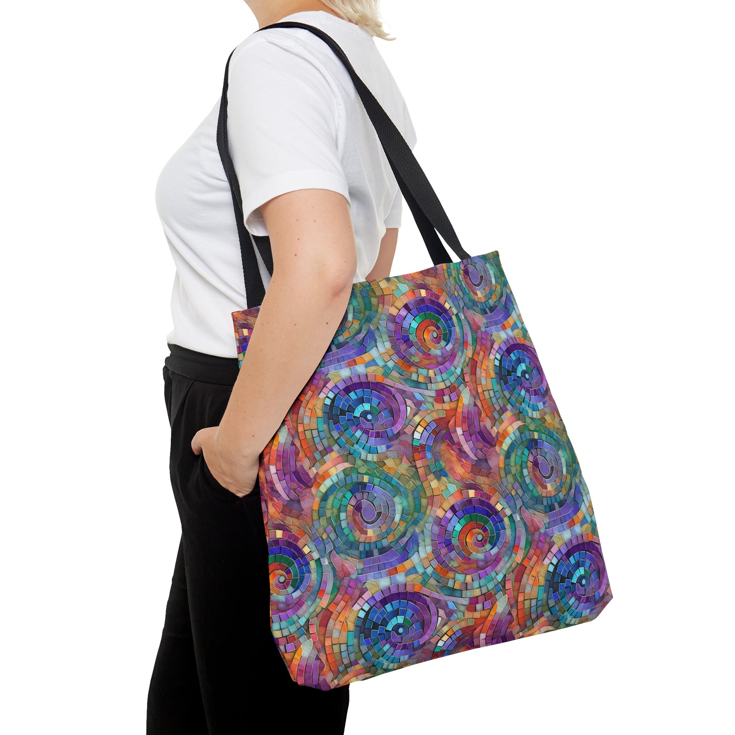 Beautiful and Vibrant - Gemstone Swirl Mosaic 03 - Useful, Multipurpose Bag -Tote Bag (AOP)
