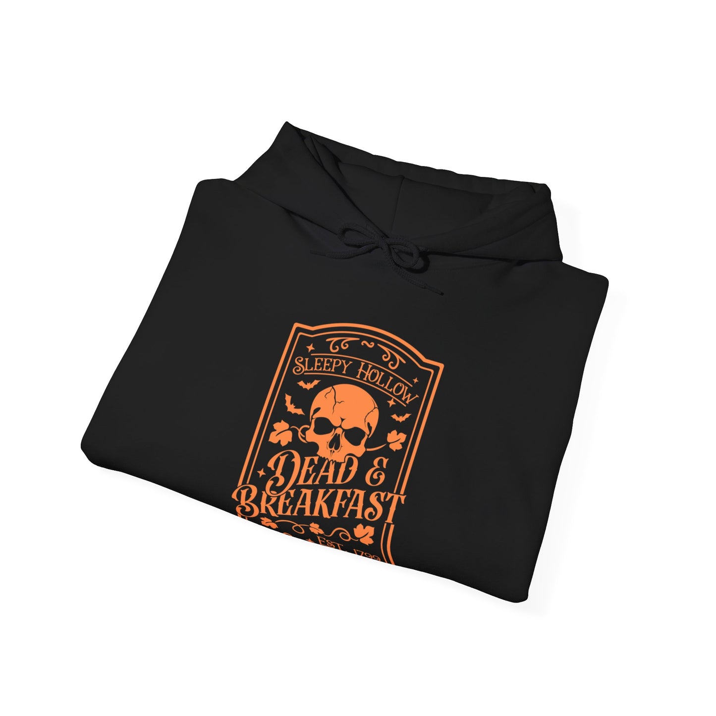 Halloween - Sleepy Hollow Dead & Breakfast Est 1799 - Skull - Trick or Treat - Vintage - Unisex Heavy Blend™ Hooded Sweatshirt