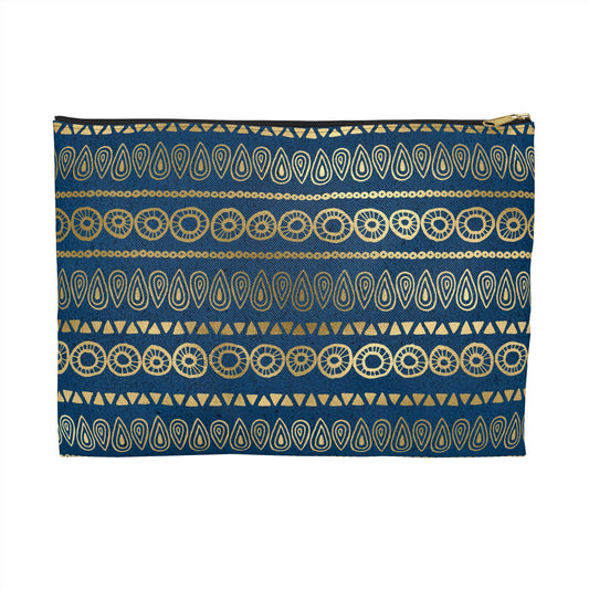 Blue Boho - Accessory Pouch / Makeup Bag / Travel Case