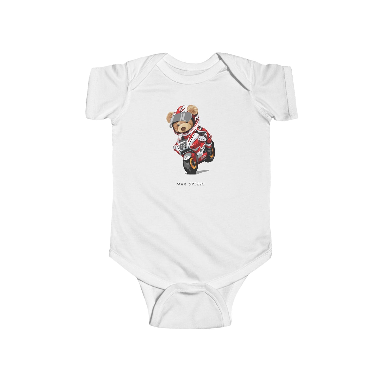 Motorcycle Bear - Infant Fine Jersey Bodysuit