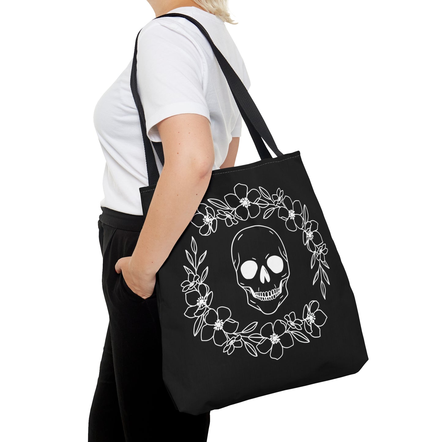 Halloween - Skulls - Roses - Practical. high-quality Tote Bag