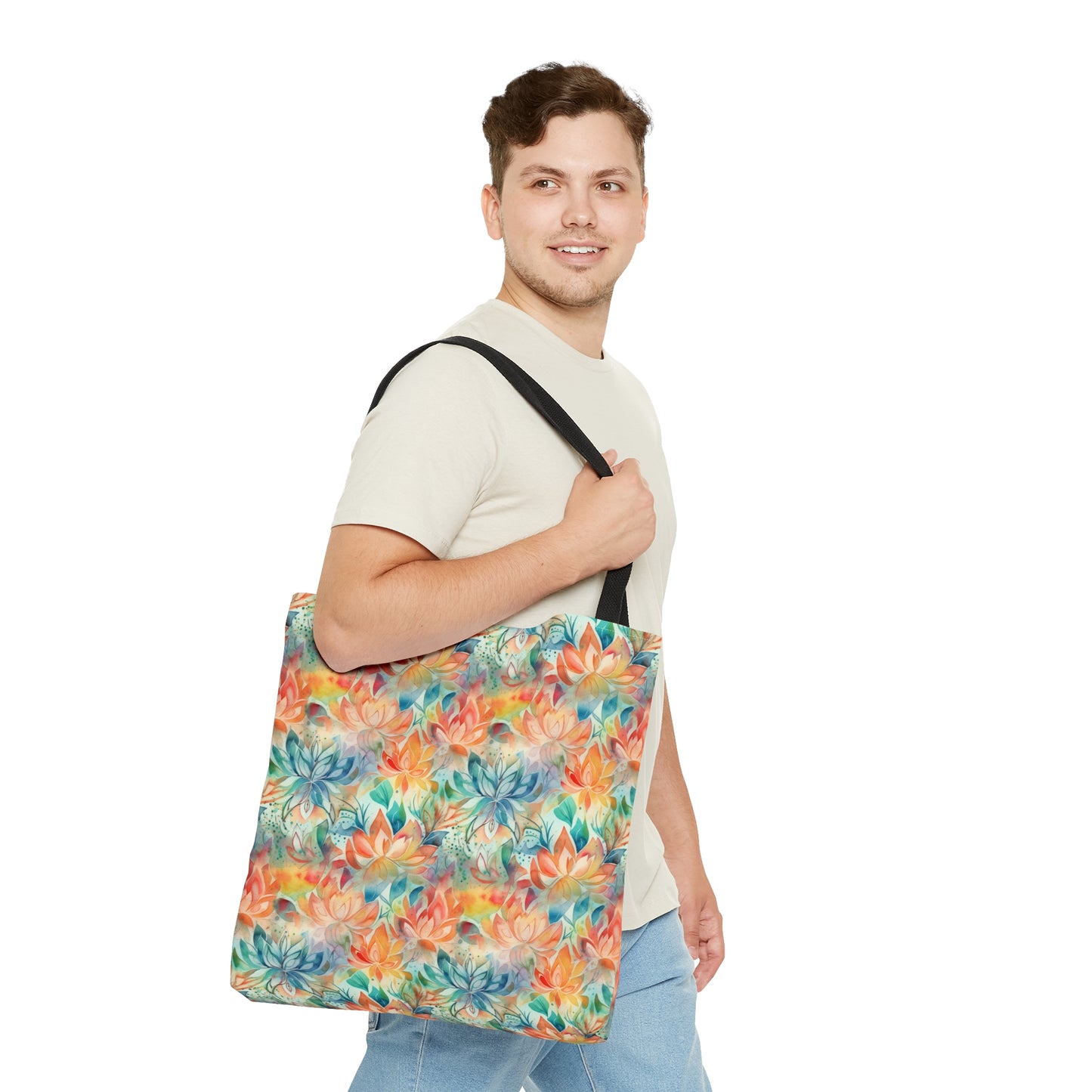 Beautiful and Unique - Watercolor Multicolor Flowers 9 - Useful, Multipurpose Bag -Tote Bag (AOP)