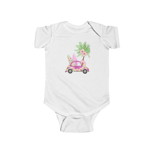 Surf's Up Pink - Infant Fine Jersey Bodysuit