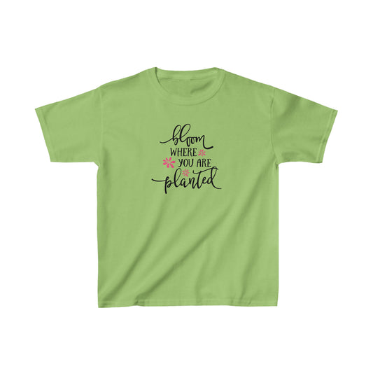 Bloom where you are planted - Kids Heavy Cotton Tee
