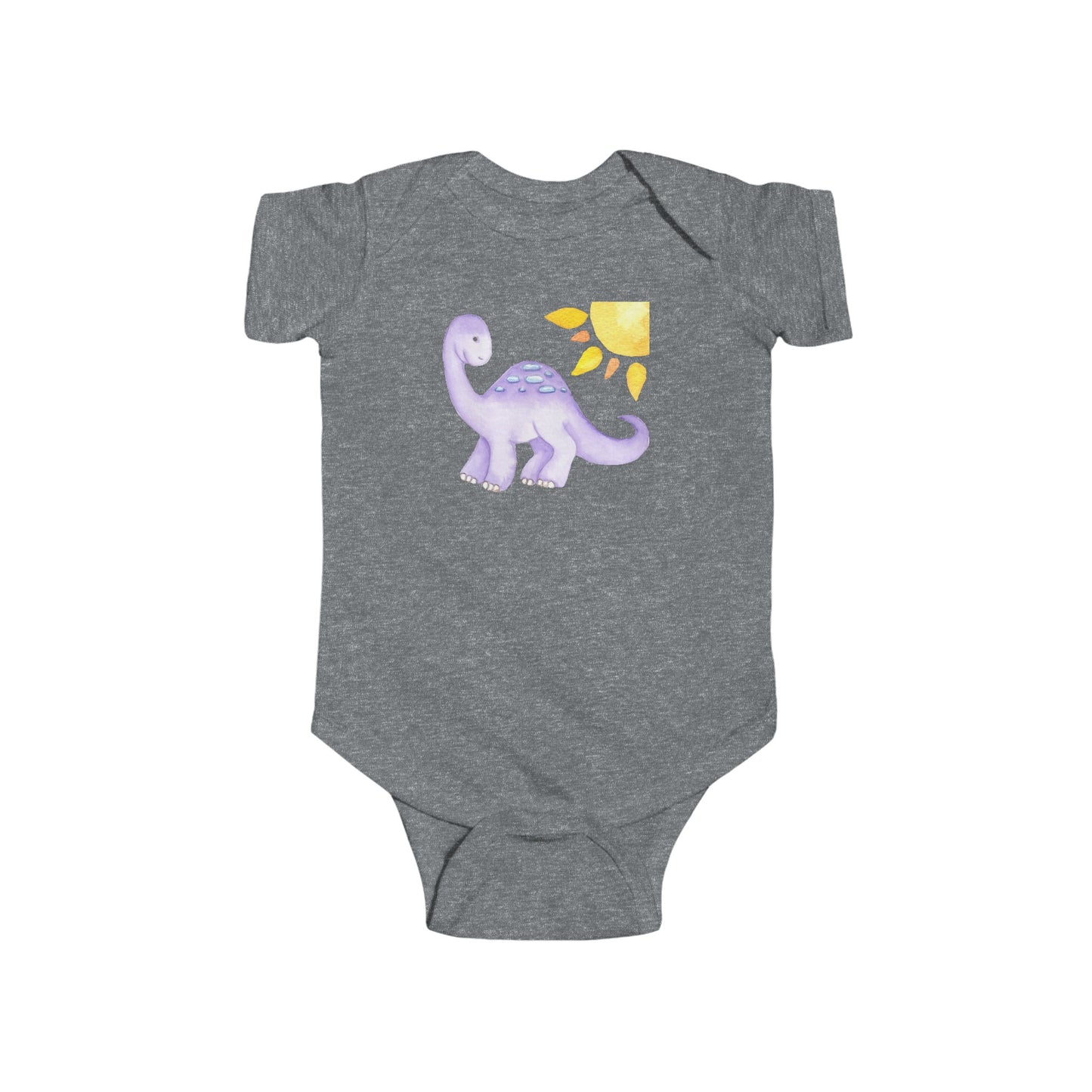 Purple Brachiosaurus Dinosaur - Infant Fine Jersey Bodysuit