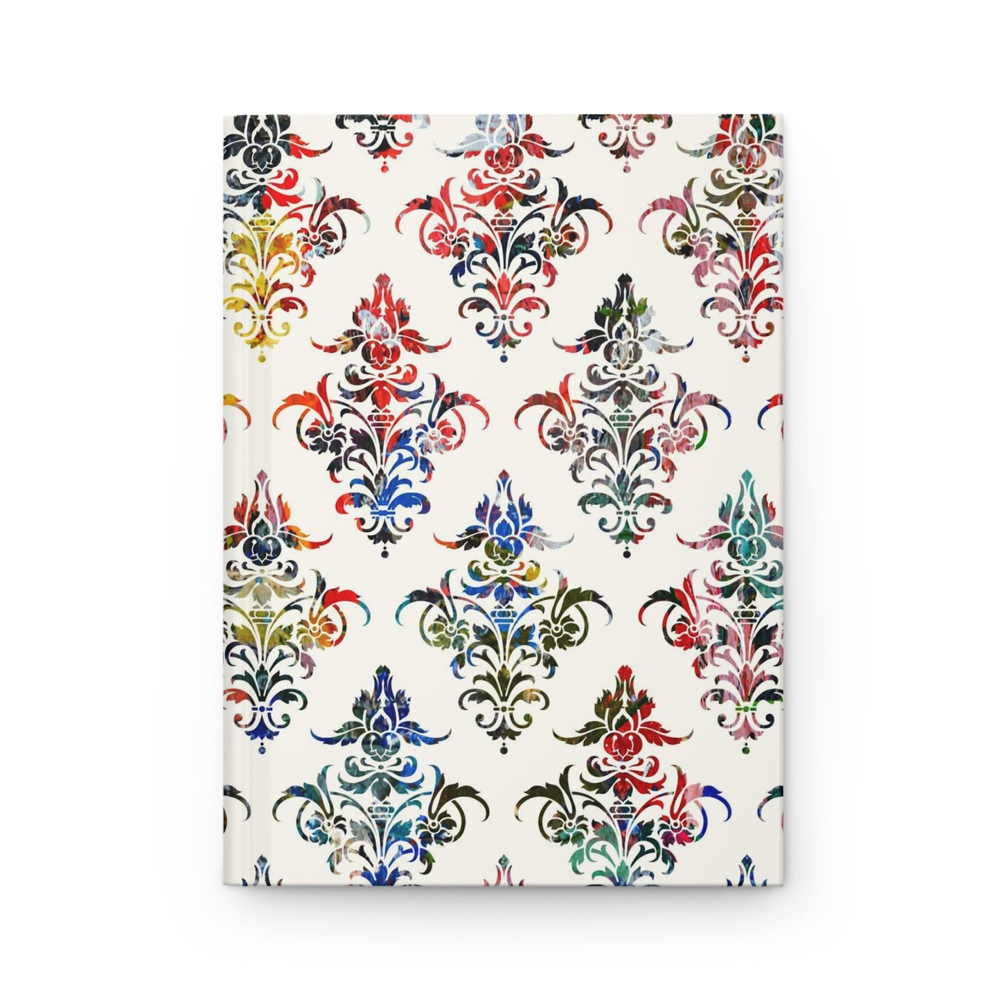 Multicolor Damask 7 - Hardcover Lined Journal Matte