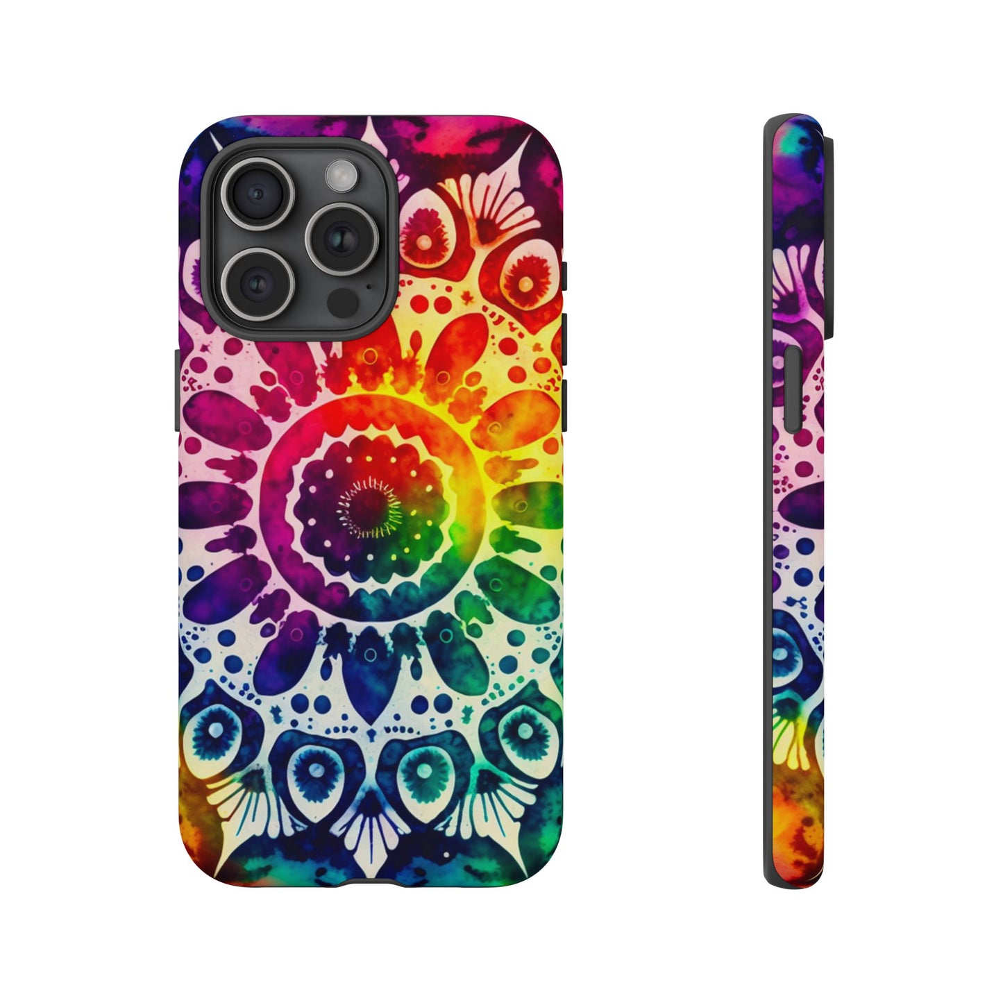iPhone 16 and iPhone 15 Series - Rainbow Tie Dye - Tough Phone Cases