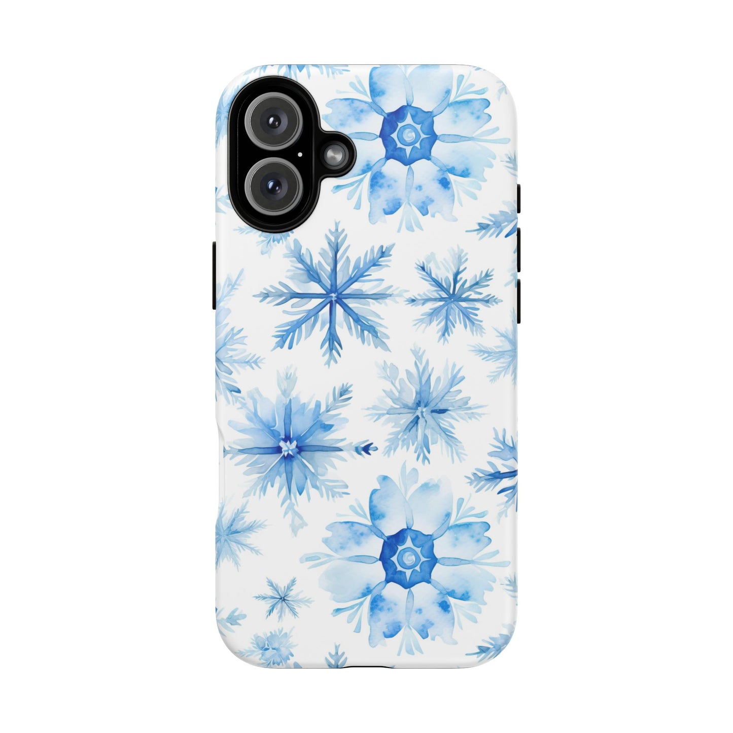 iPhone 16 and iPhone 15 Series - Watercolor Snowflakes - Tough Phone Cases