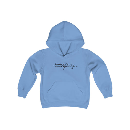 Intention is Everything - Believe in Yourself - Self Love - Self Acceptance - Inspire - Youth Heavy Blend Hooded Sweatshirt