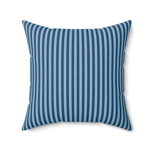 Blue and Gold Paris Pattern 23.2 - Faux Suede Square Pillow