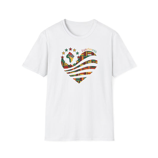 FREEDOM - Juneteenth - Heart - Unisex Softstyle T-Shirt