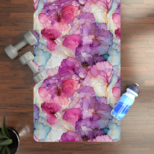 Beautiful Multi Watercolor 3 - Rubber Yoga Mat