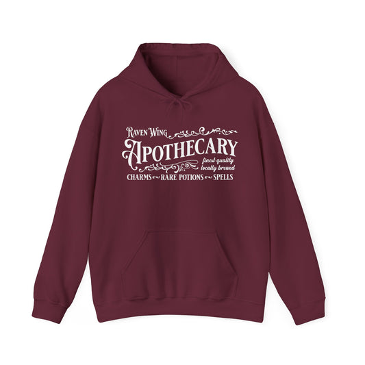 Halloween - Raven Wing - Apothecary - Potions - Spells - Charms - Unisex Heavy Blend Hooded Sweatshirt