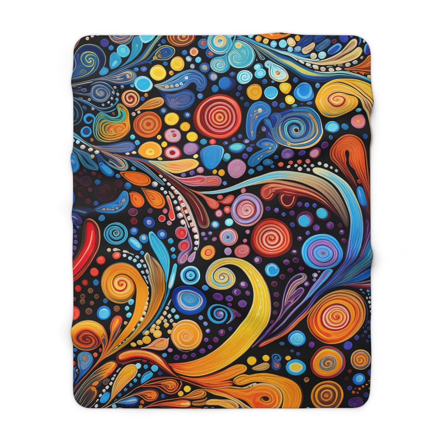 Beautiful, Cozy, Soft - Amazing Colorful Psychedelic Swirls 1.6 -  Sherpa Fleece Blanket