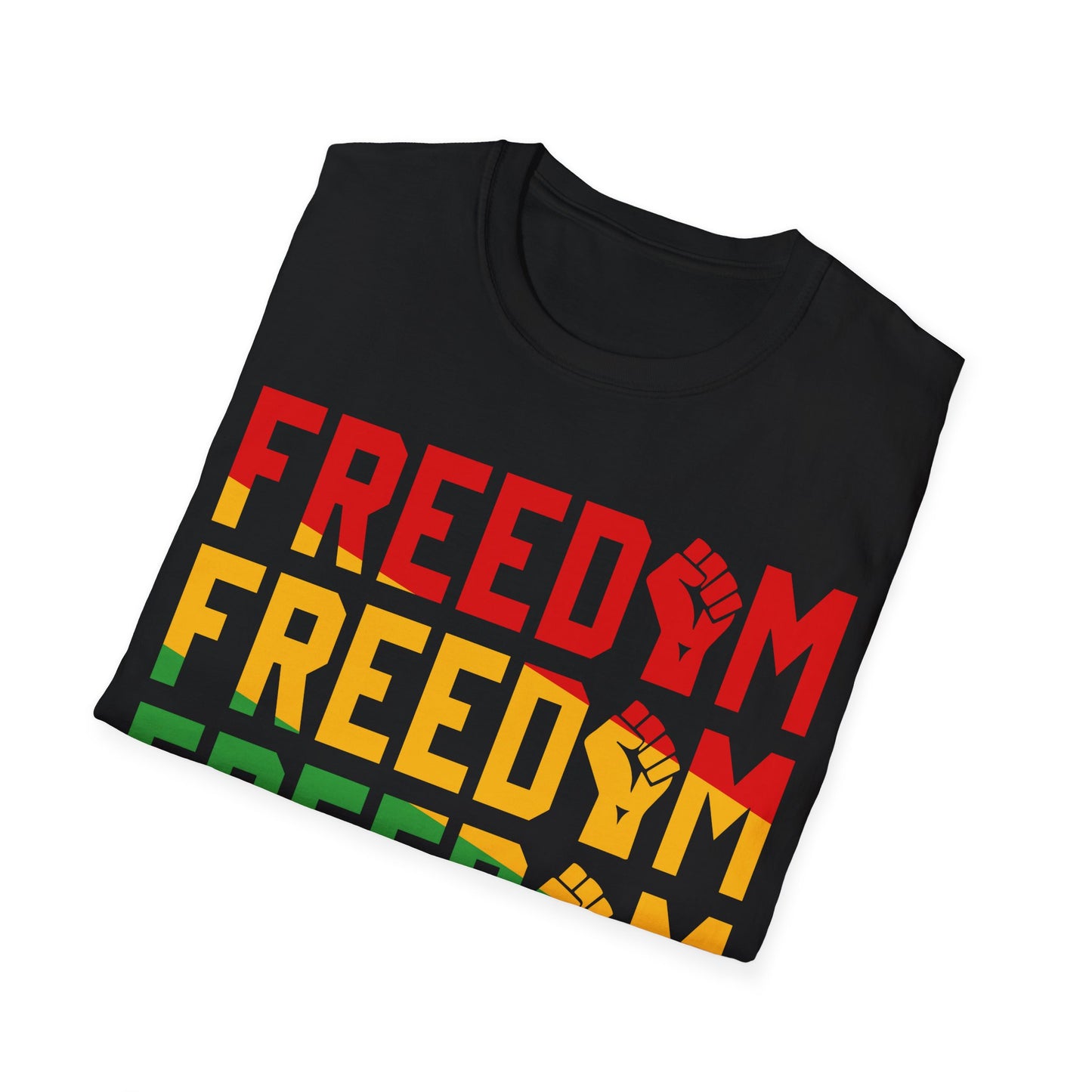 FREEDOM - Juneteenth - Heart - Unisex Softstyle T-Shirt