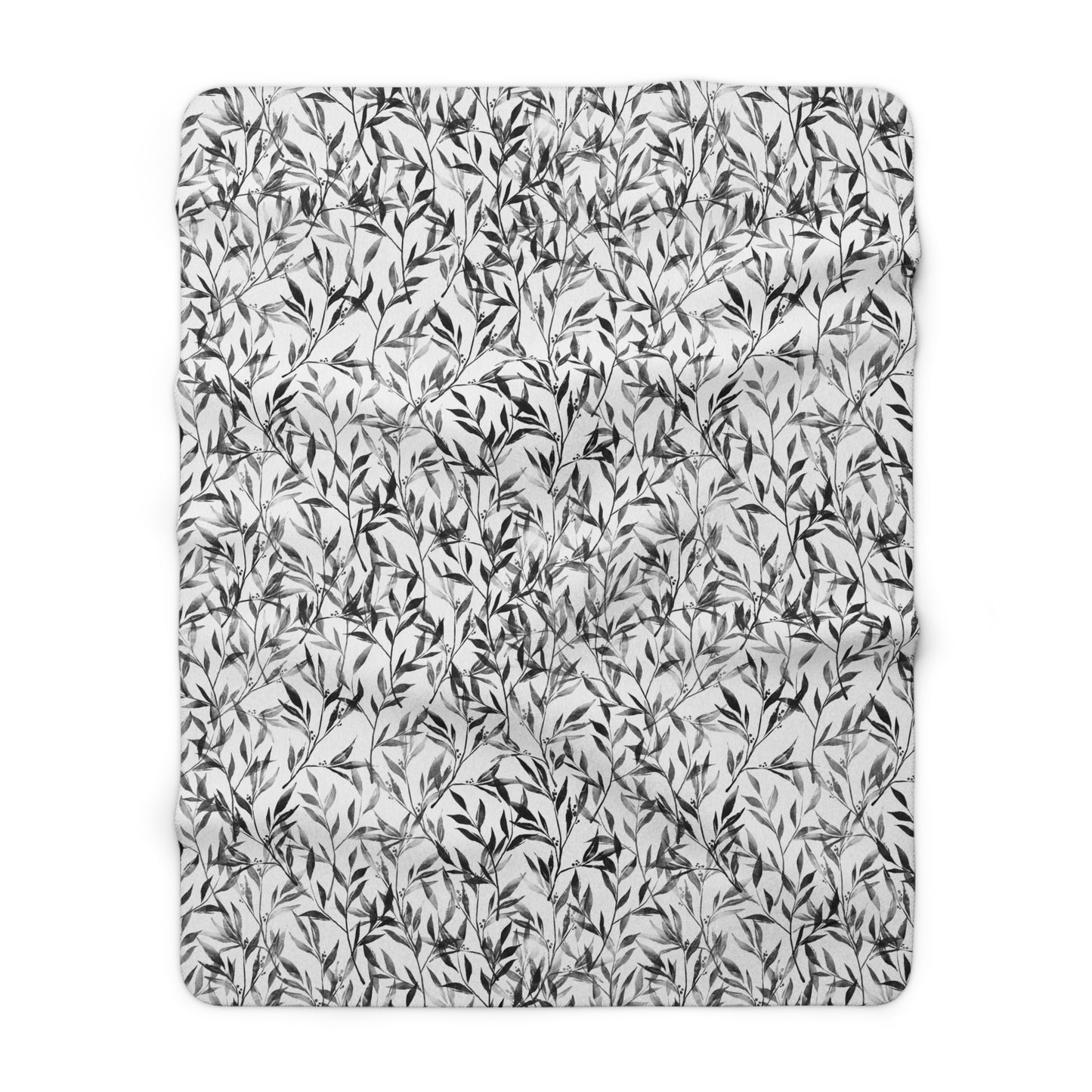 Black Watercolor 3 - Sherpa Fleece Blanket